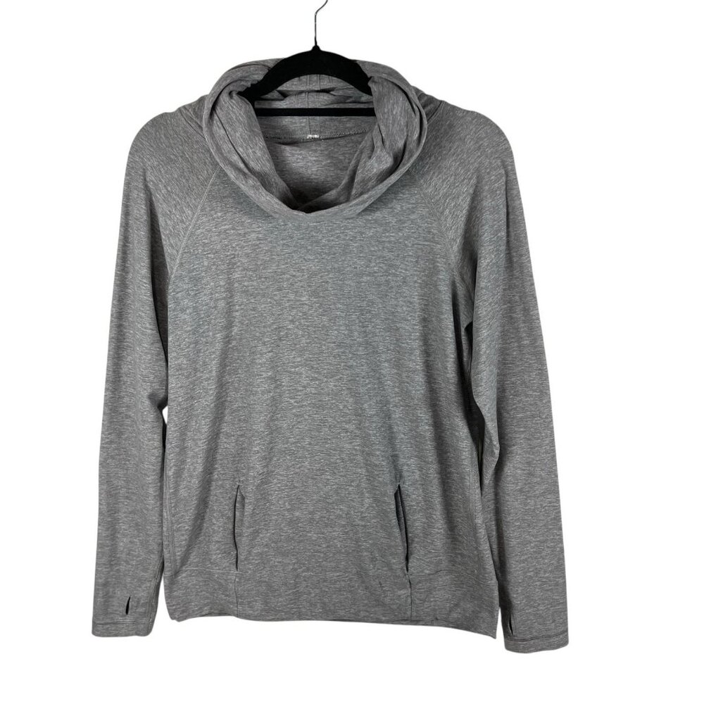 Lululemon Womens Gray Make A Move Long Sleeve Cowl Neck Pullover sz 8